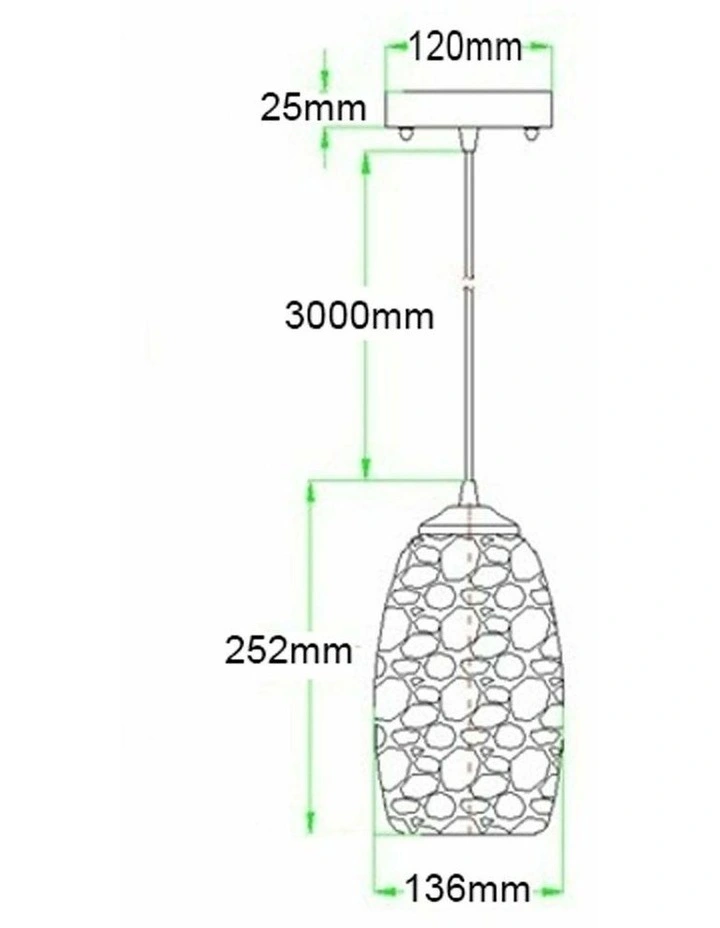 Glaze Stone Mosaic Hand Blown Glass Pendant Lights image 4