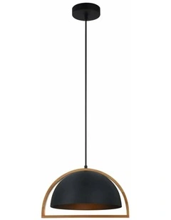 Swing Dome With Wood Frame Pendant Lights