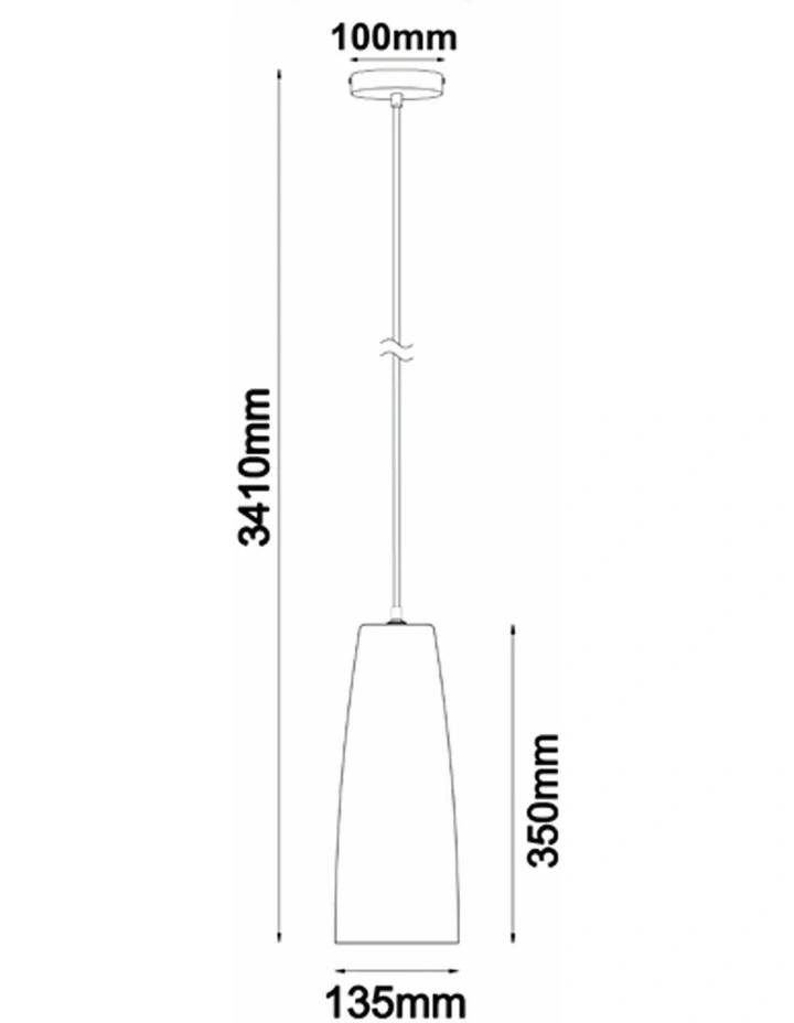 Chuva Smokey Black Mirror Finish Glass with Rain Drop Effect Long Cone Pendant Light image 4