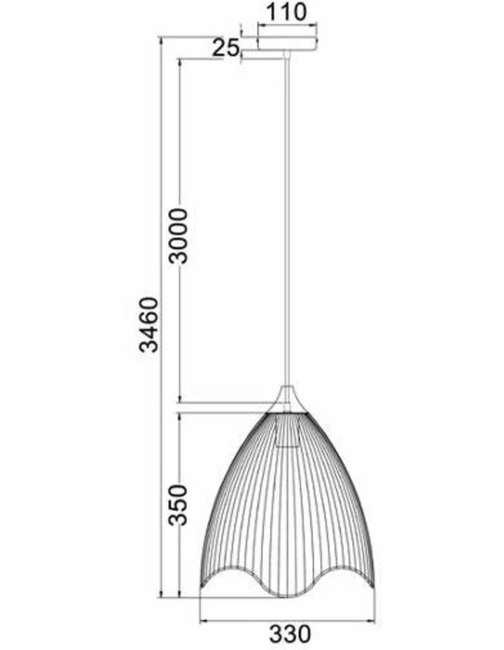 Spiaggia Cone Shape & Wavy Edge Pendant Lights image 4