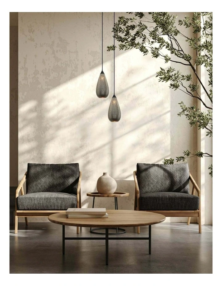 Rictus Bohemian Glass with Quadrilateral Segments Tear Drop Shape Pendant Lights image 2