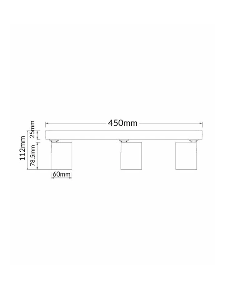 Interior GU10 3XLights Adjustable Bar Base Surface Mounted Spot Lights image 2