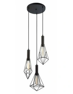 3x Bird Cage With Round Base Pendant Lights
