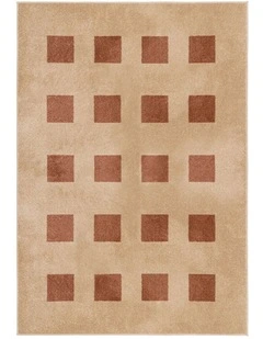 LOOPSIE DOLOMITI TAUPE AND TERRACOTTA JUTE BLEND RUG