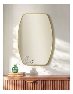 Sherwood Rowan Wall Mirror 30x40cm in Brass