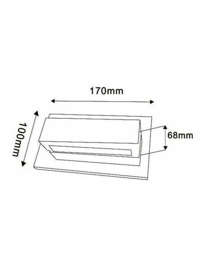 New York City Series LED Interior Satin Nickel With Clear Acrylic Border Rectangular Wall Light image 3