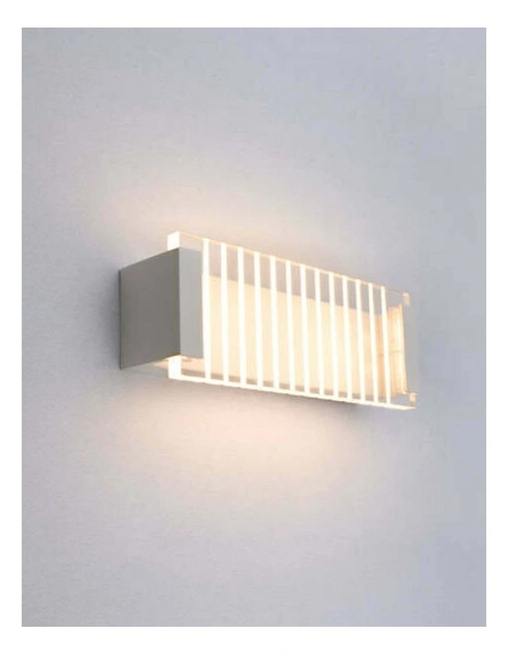 Vienna City Series LED Interior Rectangular with Clear / Frost Ribbed Diffuser Wall Light image 2