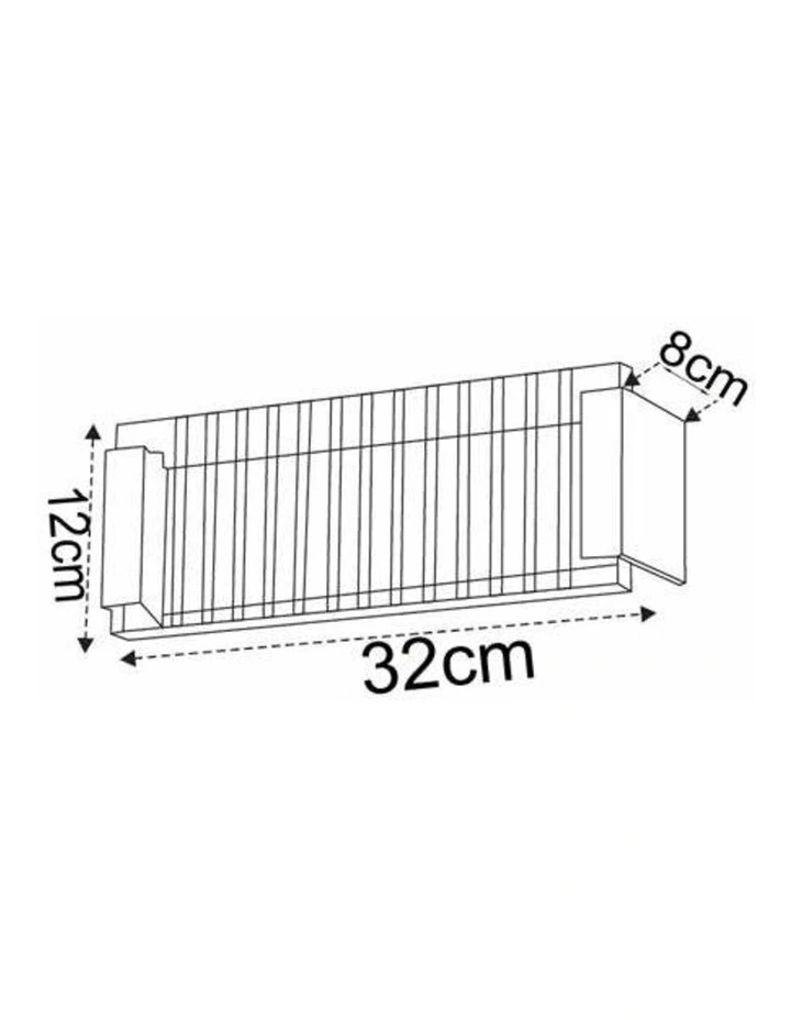 Vienna City Series LED Interior Rectangular with Clear / Frost Ribbed Diffuser Wall Light image 3