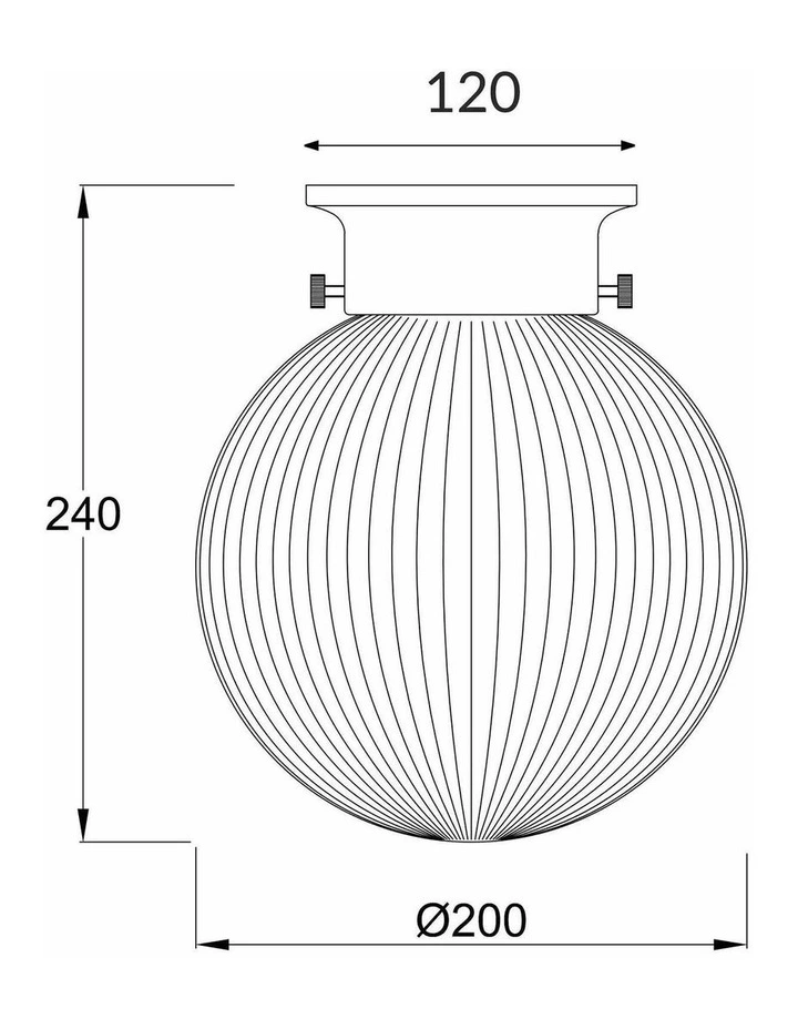 D.I.Y. Batten Fix Ceiling Lights - Large Spherical Ribbed Shape Fixtures image 4