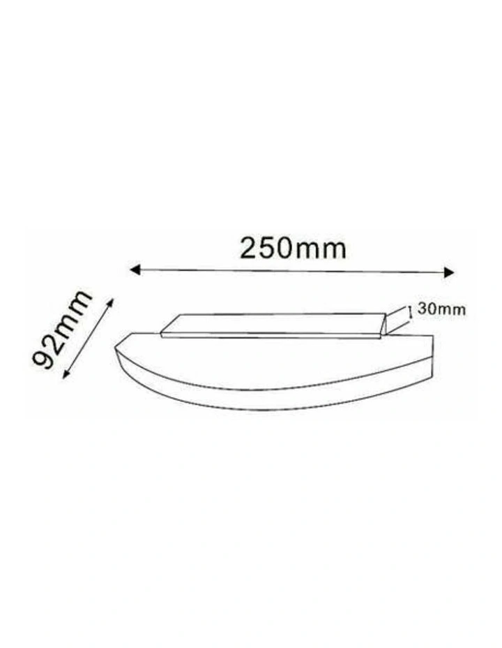 Sydney City Series LED Interior Satin Nickel Curved Frosted Diffuser Wall Light image 3