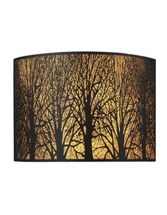 Autumn Curved Aged Bronze With Amber Lining Interior Wall Light