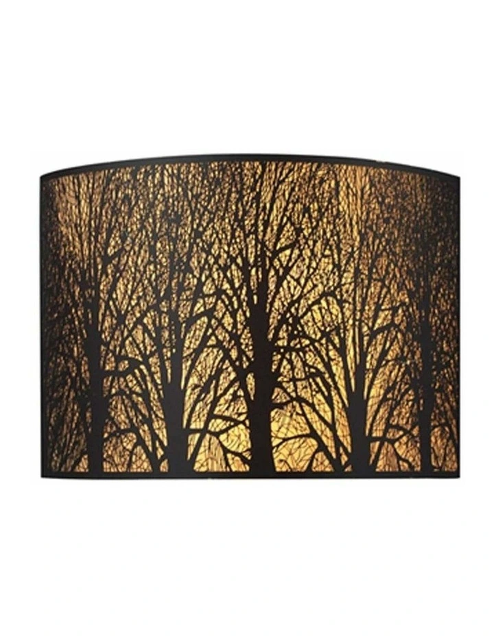 Autumn Curved Aged Bronze With Amber Lining Interior Wall Light image 1