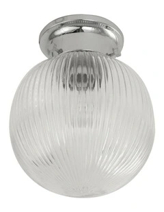 D.I.Y. Batten Fix Ceiling Lights - Large Spherical Ribbed Shape Fixtures