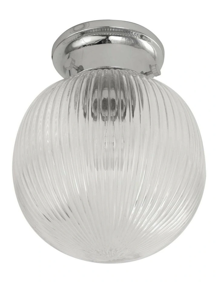 D.I.Y. Batten Fix Ceiling Lights - Large Spherical Ribbed Shape Fixtures image 1