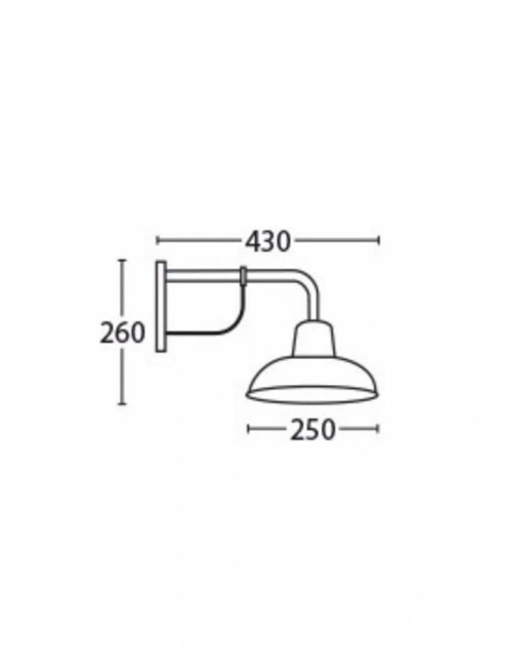 Deksel Industrial Matte Black Interior Wall Light image 2