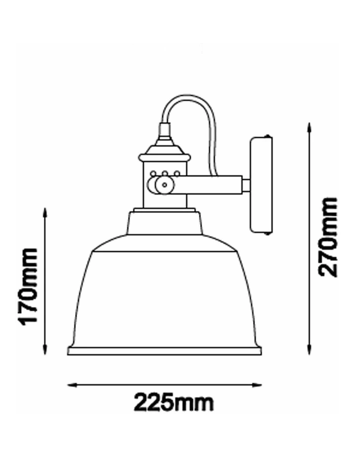 Alta Interior Adjustable Bell With Copper Highlight Wall Lights image 2