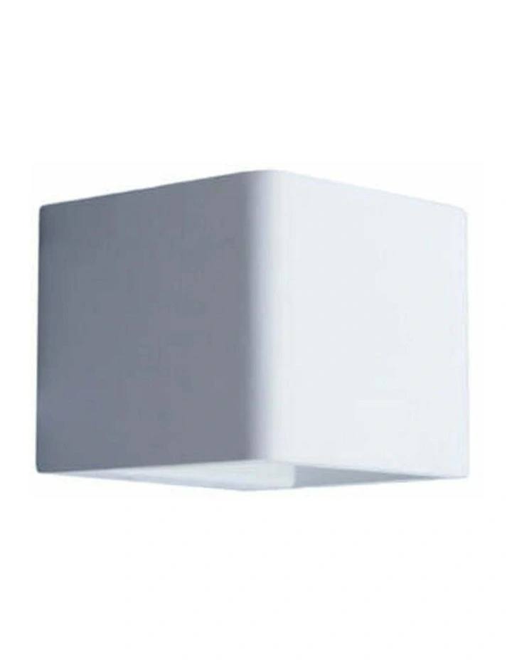 London City Series LED Interior Matte White Cube Up/Down Wall Light image 1
