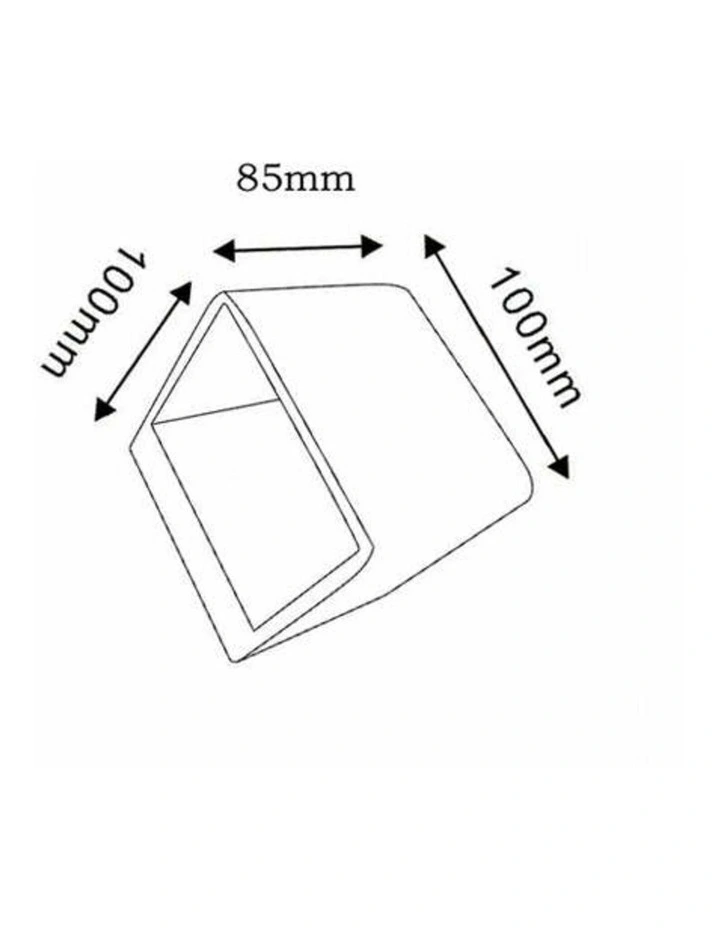 London City Series LED Interior Matte White Cube Up/Down Wall Light image 4