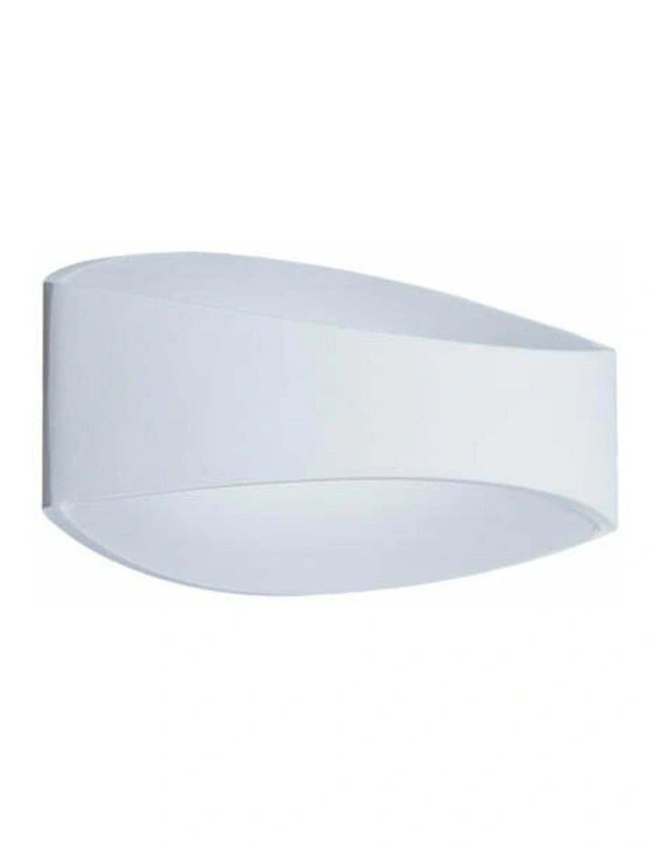 Cannes City Series LED Interior Matte White Curved Up/Down Wall Light image 2