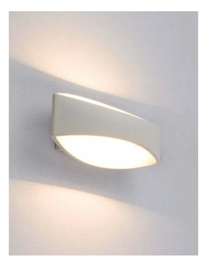 Cannes City Series LED Interior Matte White Curved Up/Down Wall Light image 4