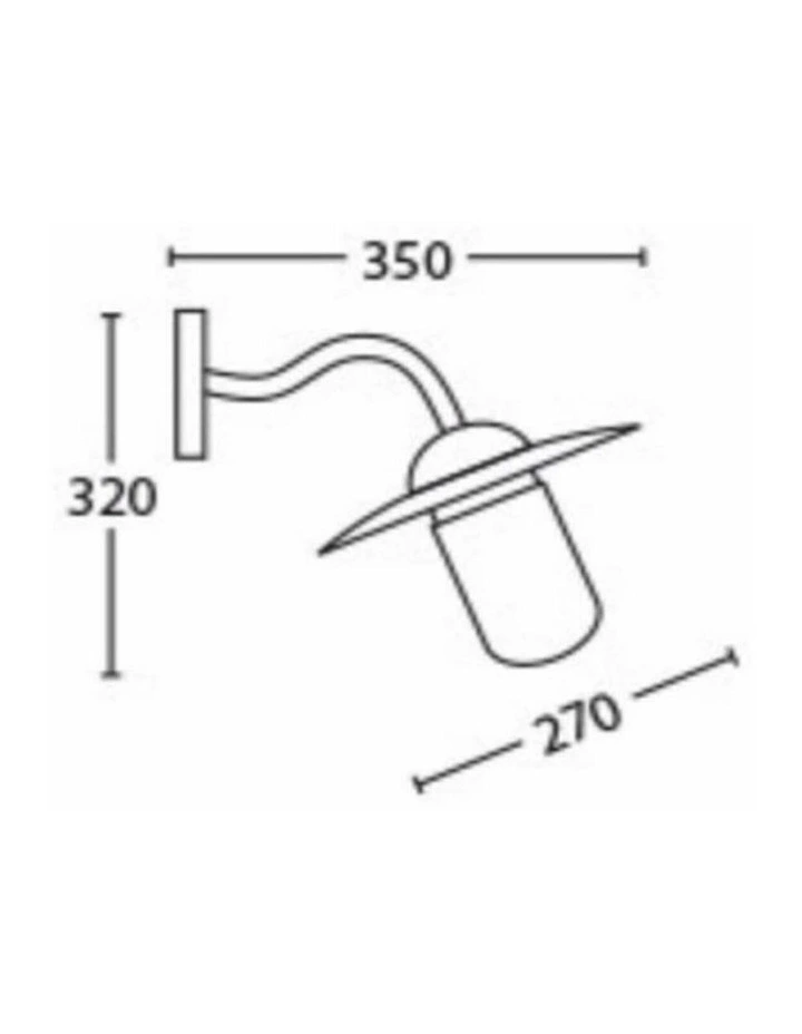 Deksel Industrial Matte Black Exterior Wall Light With Clear Glass IP54 image 3
