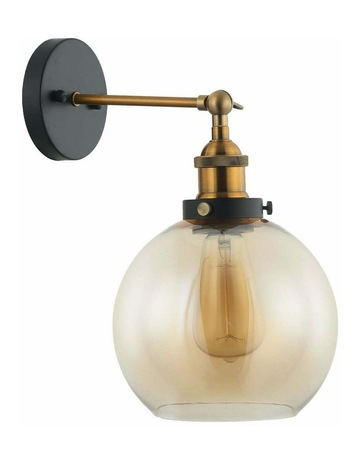 Amber Glass Antique Brass Highlight colour