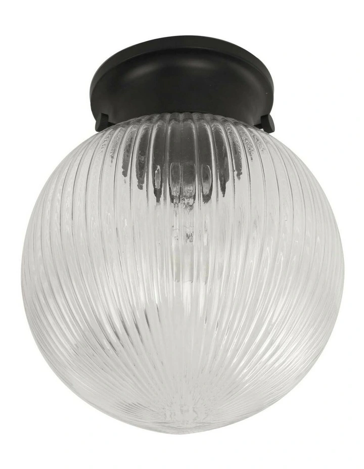 D.I.Y. Batten Fix Ceiling Lights - Large Spherical Ribbed Shape Fixtures image 1