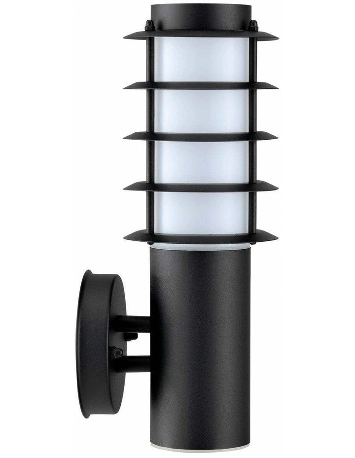 Borda Exterior E27 Surface Mounted Louvred Wall Light IP44 image 1