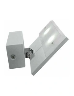 Rio City Series LED Interior Matte White Rectangular Up Light 90o Adjustable Wall Light