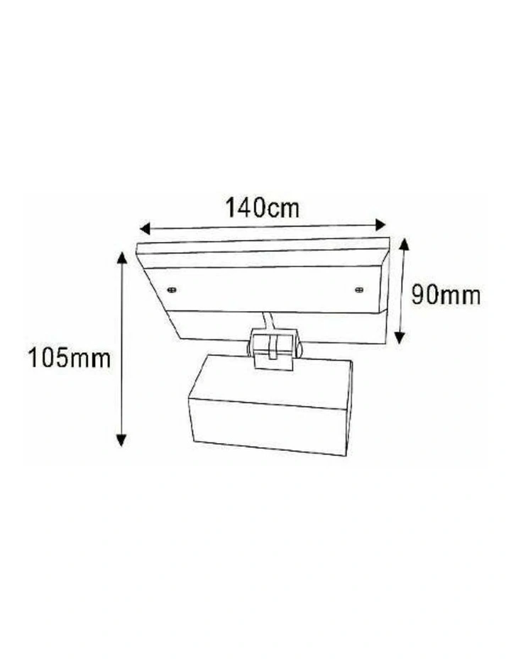 Rio City Series LED Interior Matte White Rectangular Up Light 90o Adjustable Wall Light image 3