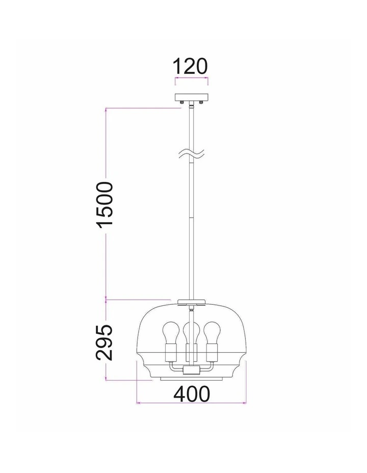 Cuad Interior Clear Wine Glass Shape Glass Shade Pendant Light image 5