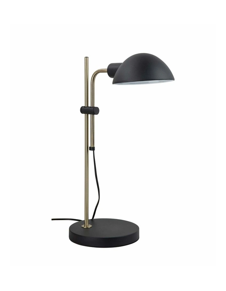 Tettu Adjustable Height Swivel Head Sand Black Table Lamp image 1