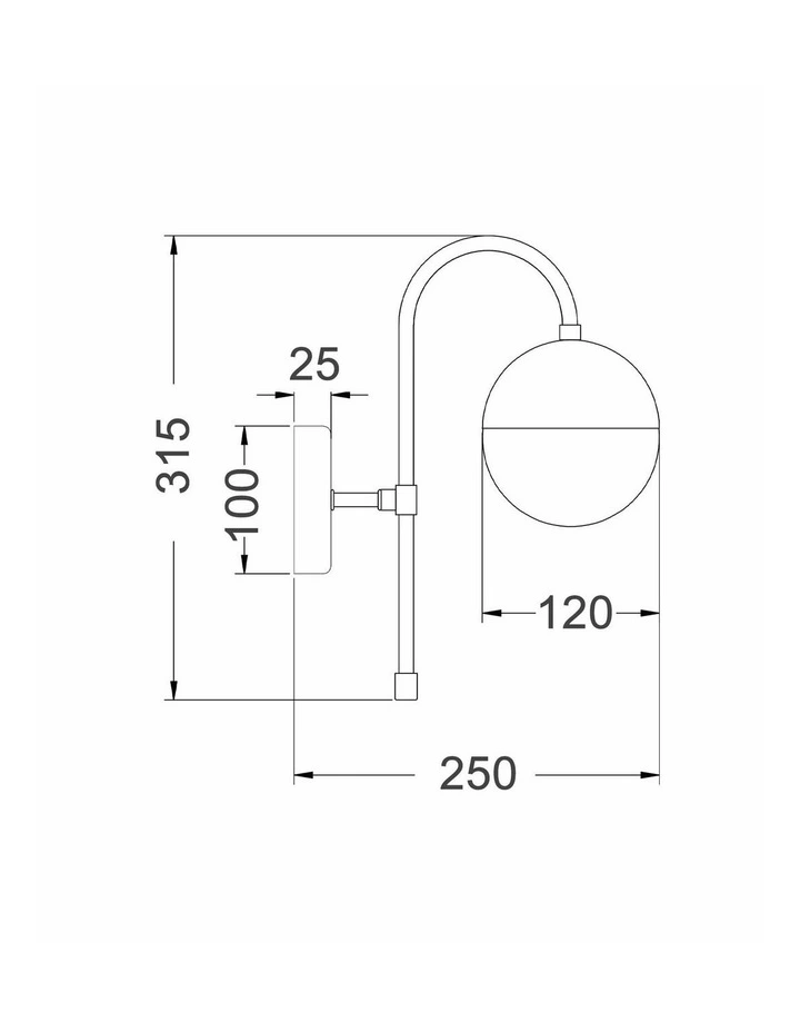Aro Interior Round Opal Glass with Satin Gold Bracket Wall Light image 4