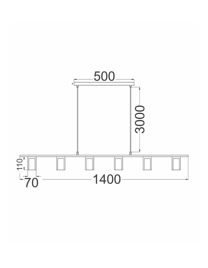 Tuberia Interior Linear Bar with Beige Travertine Tubular Shade Pendant Light image 3
