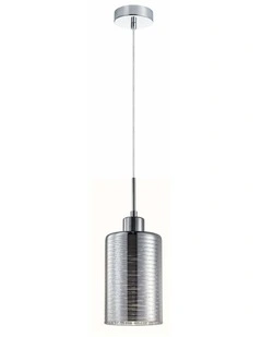 Espejo Interior Iron & Chrome Oblong Glass with Line Effect Pendant Lights