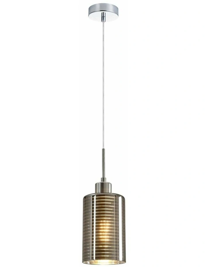 Espejo Interior Iron & Chrome Oblong Glass with Line Effect Pendant Lights image 2