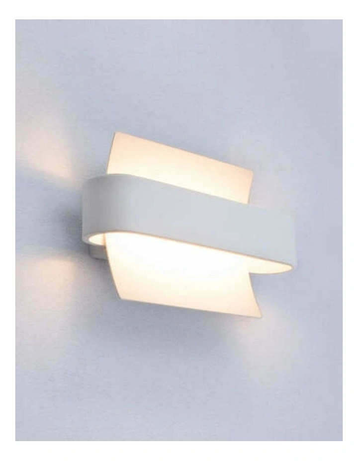 Dubai City Series LED Interior Matte White Curved Wall Light image 2