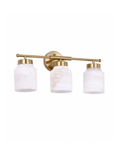 Tufo Interior White Jar Alabaster with Brass Highlight Wall Light