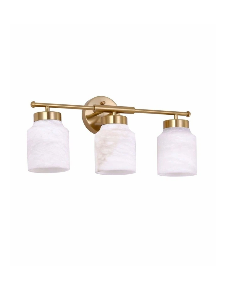 Tufo Interior White Jar Alabaster with Brass Highlight Wall Light image 1