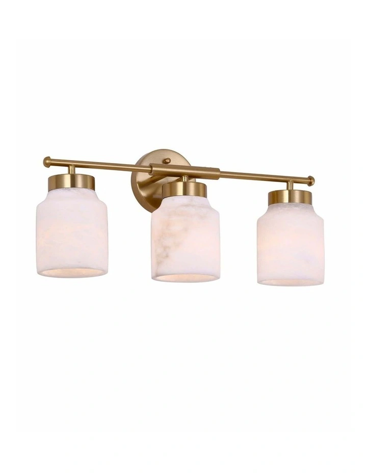 Tufo Interior White Jar Alabaster with Brass Highlight Wall Light image 3
