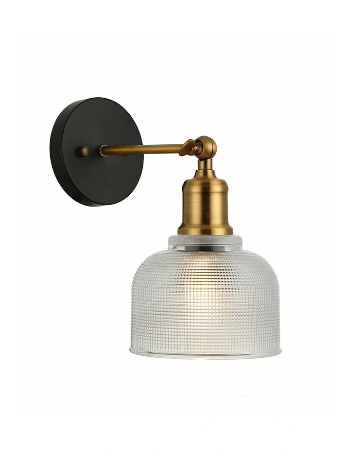 Bell Interior Dome Clear Segmented Glass Wall Light image 1