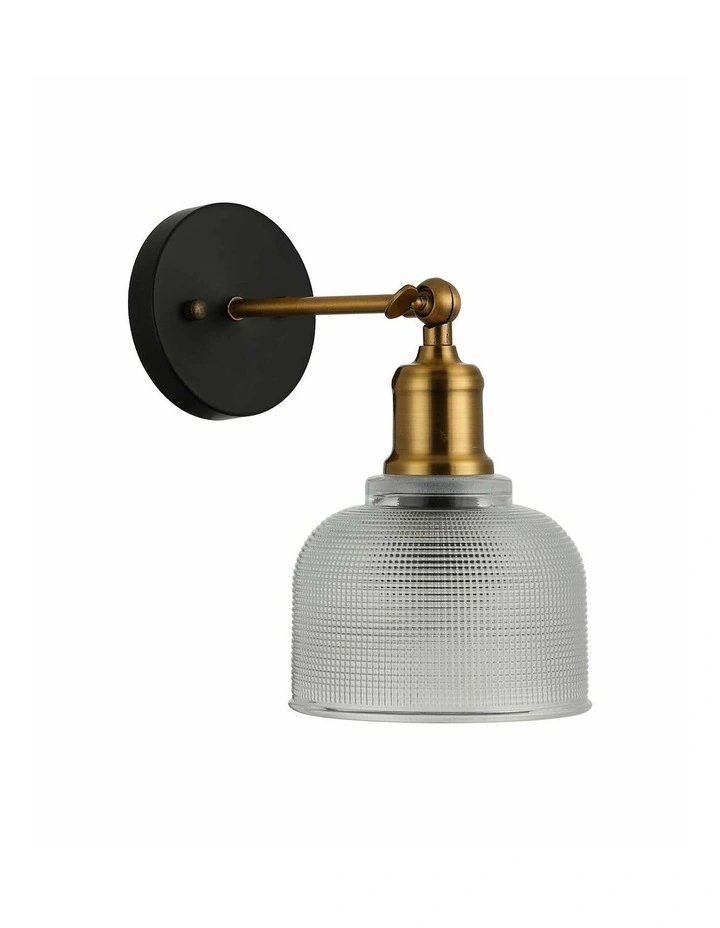 Bell Interior Dome Clear Segmented Glass Wall Light image 4