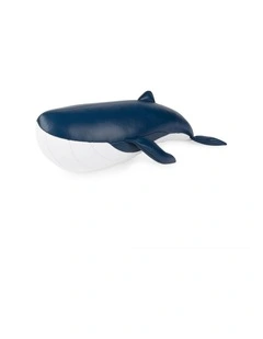 Bookend Whale Wave Midnight Blue