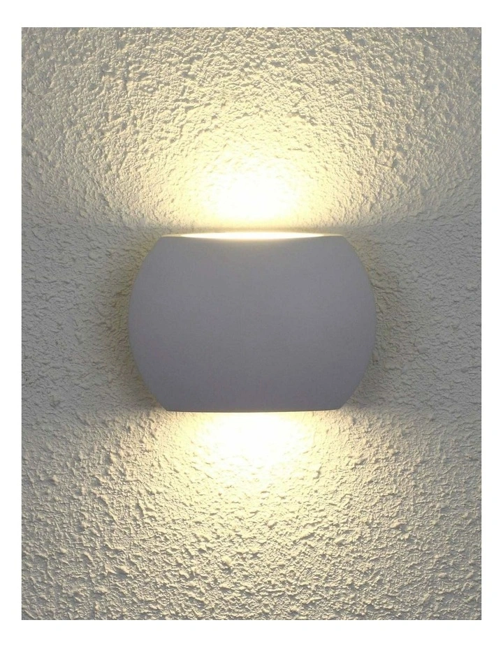 Remo Surface Mounted LED Exterior Curved Up/Down Wall Lights IP54 image 3