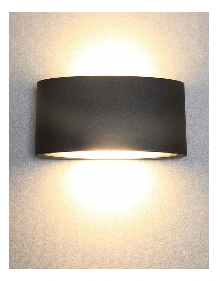 Tama LED Exterior Surface Mounted Curved Up/Down Wall Lights IP54 image 2