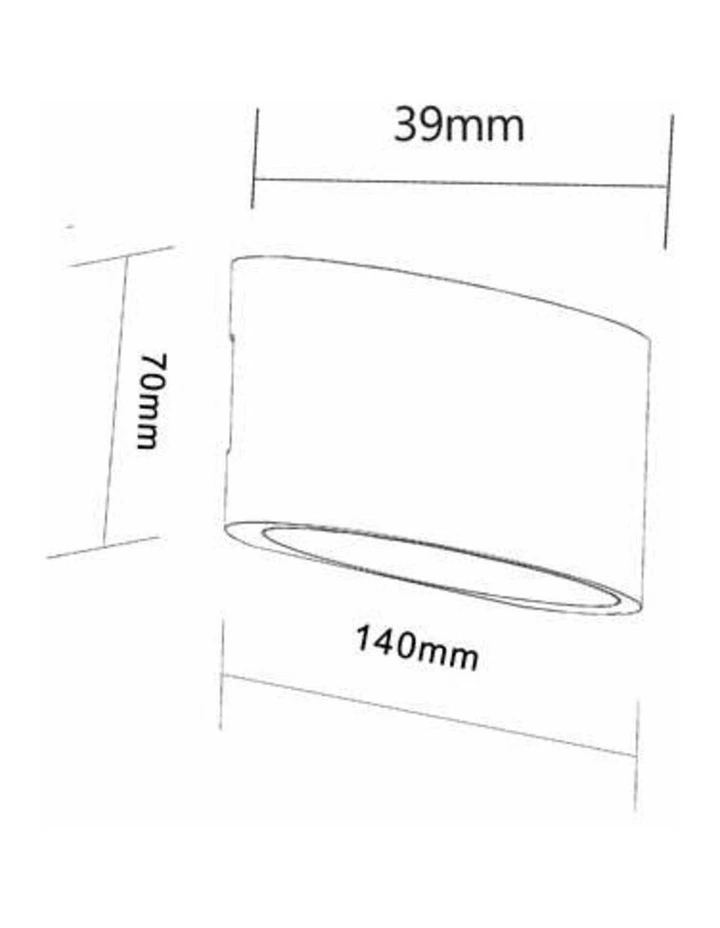 Tama LED Exterior Surface Mounted Curved Up/Down Wall Lights IP54 image 4
