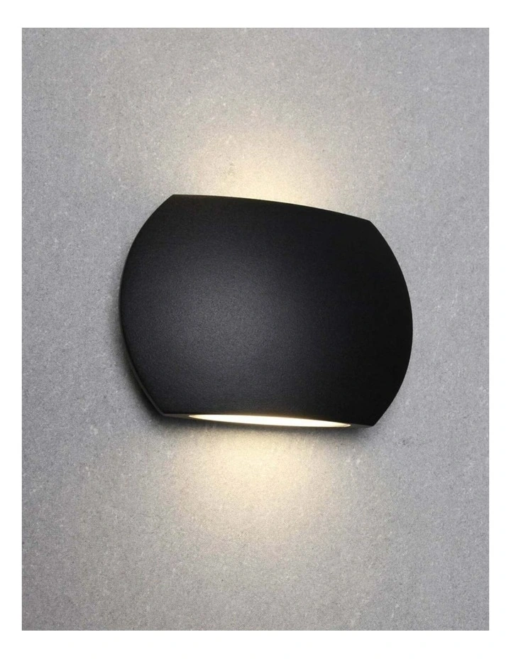 Remo Surface Mounted LED Exterior Curved Up/Down Wall Lights IP54 image 2