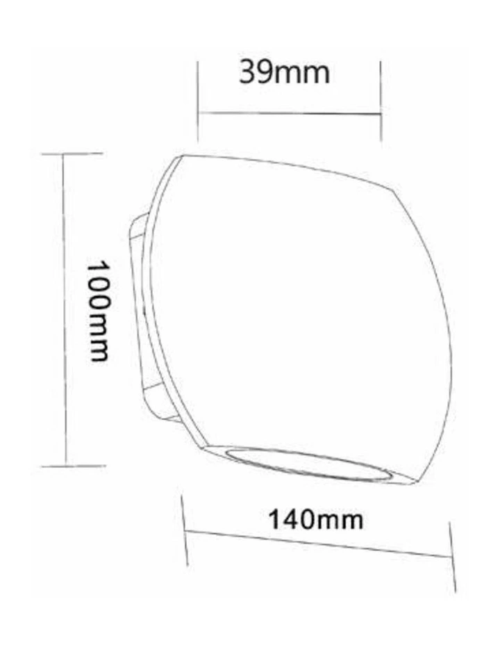 Remo Surface Mounted LED Exterior Curved Up/Down Wall Lights IP54 image 3