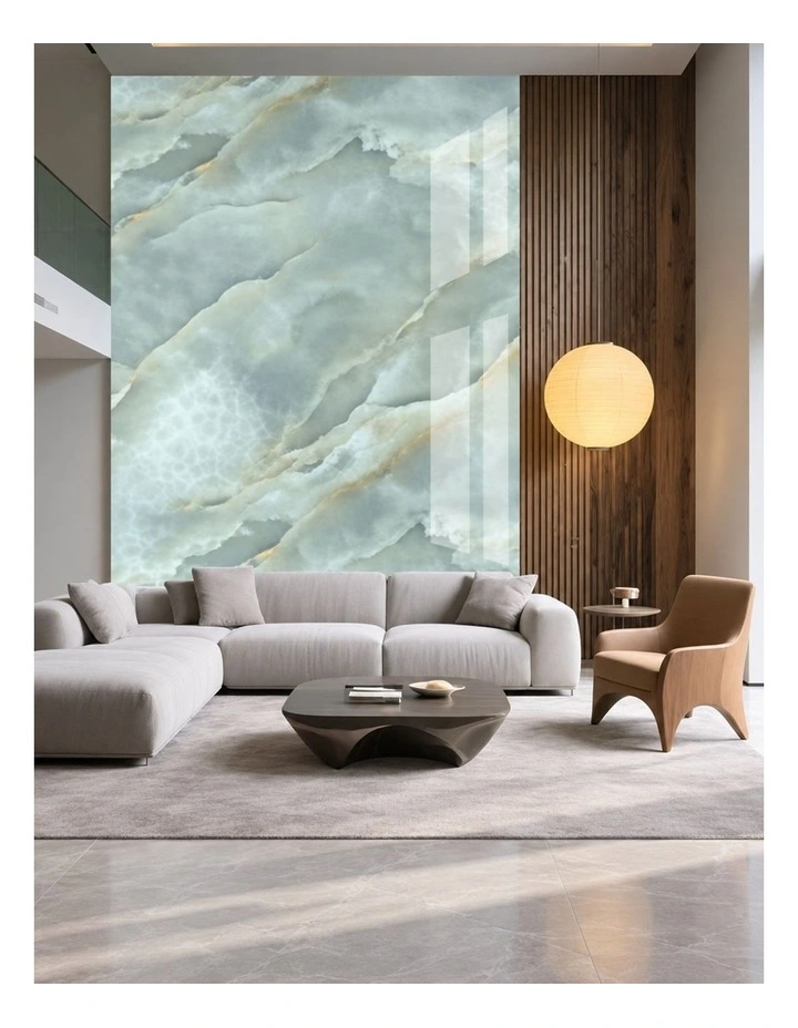 SOGA Peel & Stick Floor and Wall Tiles 30 x 60cm 10 Pack Jade Faux Marble image 2