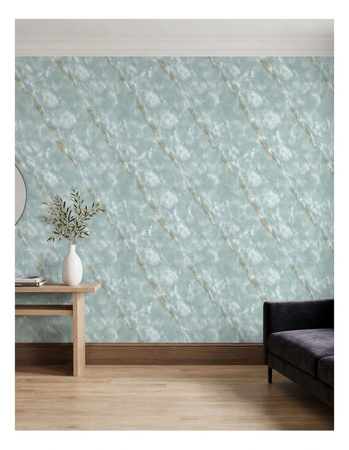 SOGA Peel & Stick Floor and Wall Tiles 30 x 60cm 10 Pack Jade Faux Marble image 3